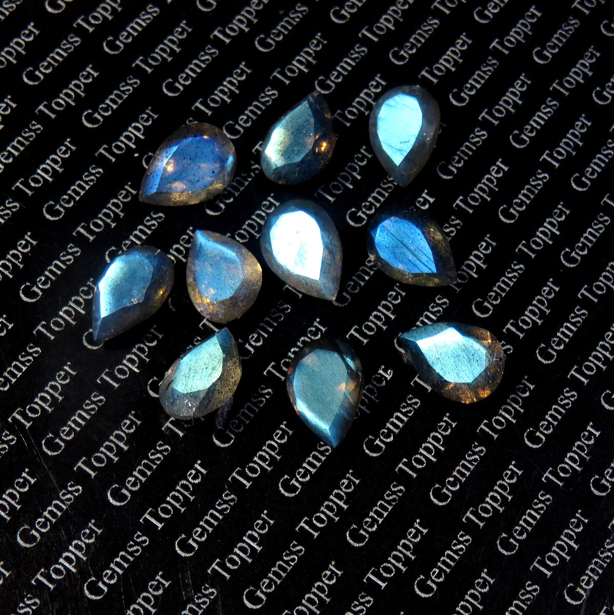 Labradorite 9x12 mm Pear Faceted